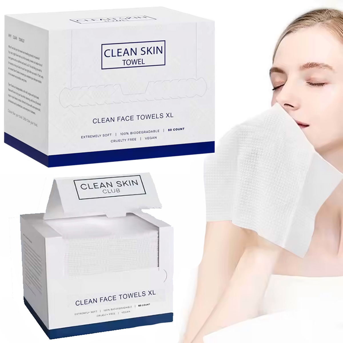 Xl Skincare - 50 Adet/Kutu Tek Kullanımlık Yüz Havluları