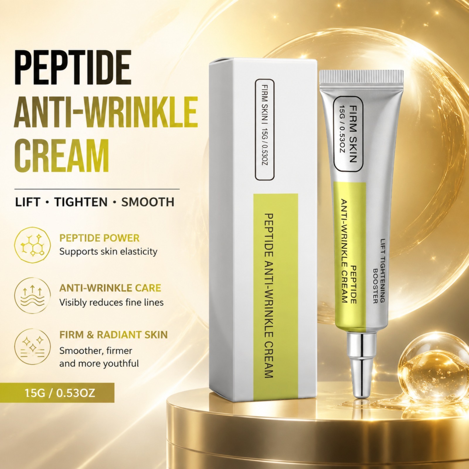 Eye Cream Peptide - Peptit Retinol Yüz Kremi Sıkılaştırıcı Pürüzsüzleştirici