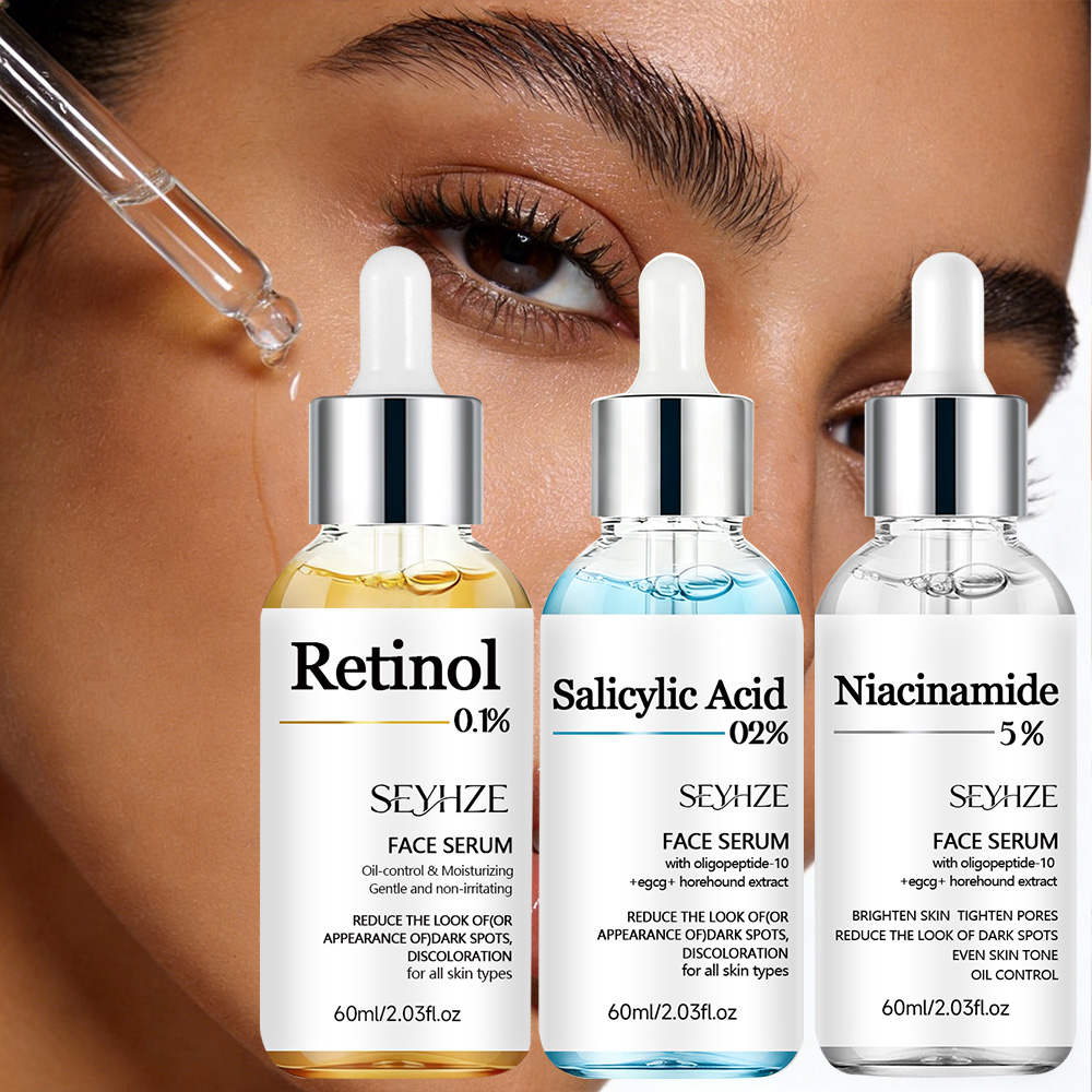 Licorice Root Extract - SEYHZE 1Bot SalAcid&Retinol Serum 3'lü Set